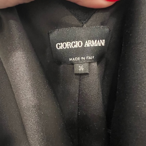 GIORGIO ARMANI Empire-Waist Plisse off the shoulder Silk Dress US SZ 4 - Picture 11 of 14